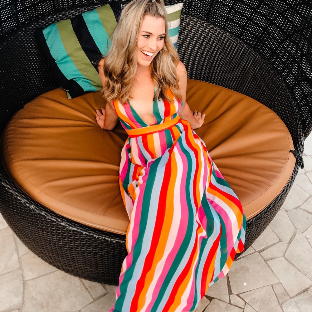 Multi colored maxi dress